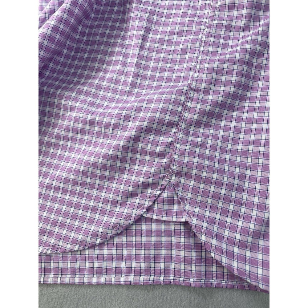 Oak Hill Premium Mens Gingham Non Iron Button Down Shirt 18 36/37 T - Picture 6 of 16